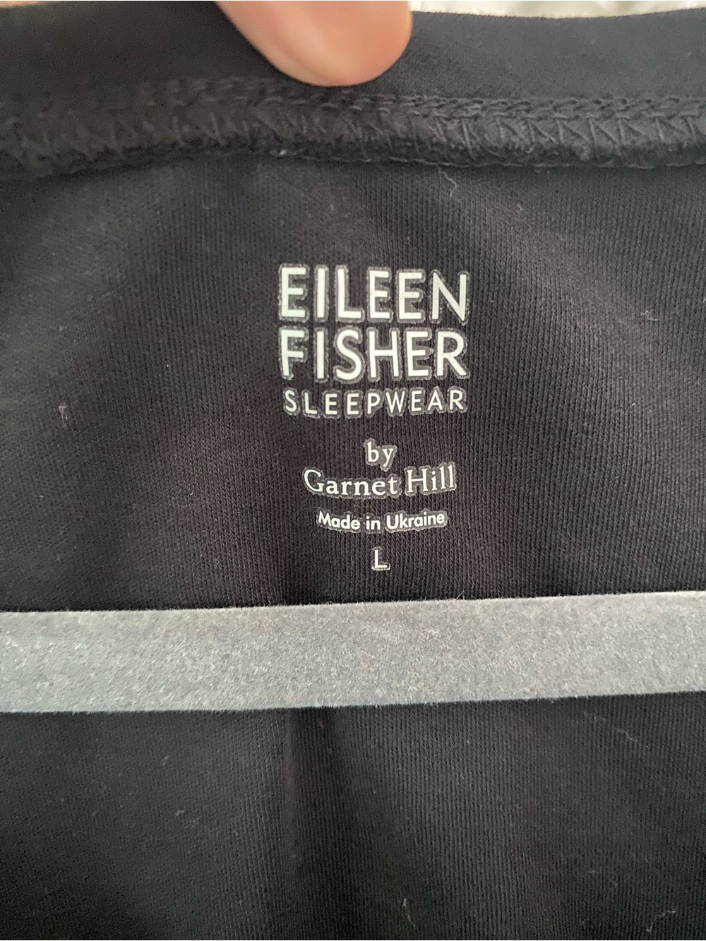 Eileen Fisher Black Sleeveless Swing Tank tunic dress sleepwear large - Picture 2 of 5